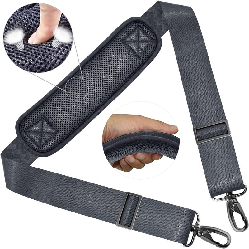 ZINZ Shoulder Strap 58" Ultra-Thick Fixed Padded and Adjustable Buckles Crossbody Strap for Briefcase Laptop Bag Luggage - Image 1